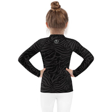 Load image into Gallery viewer, 'IWA Zebra Keiki Rash Guard (Midnight 'IWA)