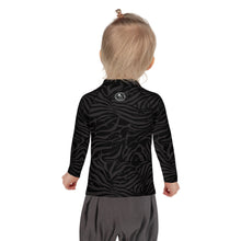 Load image into Gallery viewer, 'IWA Zebra Keiki Rash Guard (Midnight 'IWA)
