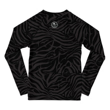 Load image into Gallery viewer, 'IWA Zebra Keiki Rash Guard (Midnight 'IWA)