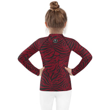 Load image into Gallery viewer, 'IWA Zebra Keiki Rash Guard (Wine)