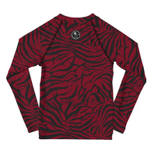 Load image into Gallery viewer, 'IWA Zebra Keiki Rash Guard (Wine)