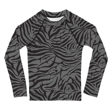 Load image into Gallery viewer, 'IWA Zebra Keiki Rash Guard (Shadow)