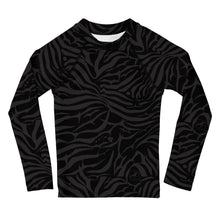Load image into Gallery viewer, 'IWA Zebra Keiki Rash Guard (Midnight 'IWA)