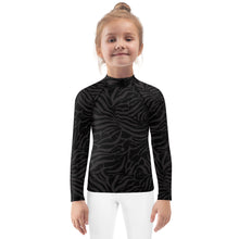 Load image into Gallery viewer, 'IWA Zebra Keiki Rash Guard (Midnight 'IWA)