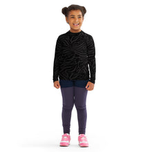 Load image into Gallery viewer, 'IWA Zebra Keiki Rash Guard (Midnight 'IWA)