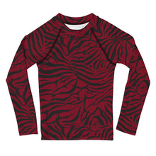 Load image into Gallery viewer, 'IWA Zebra Keiki Rash Guard (Wine)