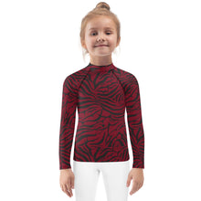 Load image into Gallery viewer, 'IWA Zebra Keiki Rash Guard (Wine)