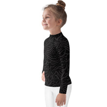 Load image into Gallery viewer, 'IWA Zebra Keiki Rash Guard (Midnight 'IWA)