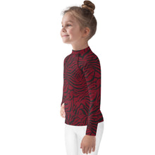 Load image into Gallery viewer, 'IWA Zebra Keiki Rash Guard (Wine)