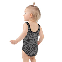 Load image into Gallery viewer, 'IWA Zebra Keiki BodySuit (Shadow)