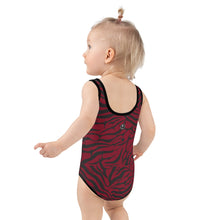 Load image into Gallery viewer, 'IWA Zebra Keiki BodySuit (Wine)
