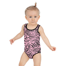 Load image into Gallery viewer, 'IWA Zebra Keiki BodySuit (Rose)