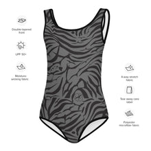 Load image into Gallery viewer, 'IWA Zebra Keiki BodySuit (Shadow)