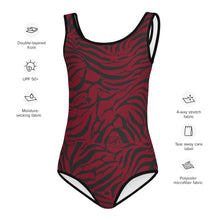 Load image into Gallery viewer, 'IWA Zebra Keiki BodySuit (Wine)
