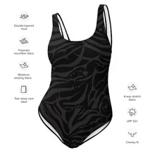 Load image into Gallery viewer, 'IWA Zebra Wāhine BodySuit (Midnight 'IWA)