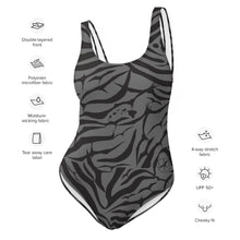 Load image into Gallery viewer, 'IWA Zebra Wāhine BodySuit (Shadow)