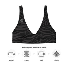 Load image into Gallery viewer, 'IWA Zebra Bikini Top (Midnight 'IWA)