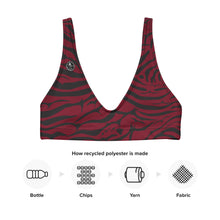 Load image into Gallery viewer, 'IWA Zebra Bikini Top (Wine)