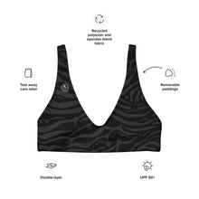 Load image into Gallery viewer, 'IWA Zebra Bikini Top (Midnight 'IWA)