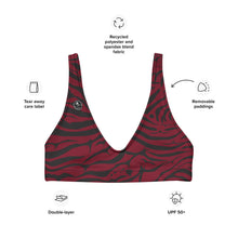 Load image into Gallery viewer, 'IWA Zebra Bikini Top (Wine)