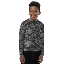Load image into Gallery viewer, 'IWA Camo Isles Youth Rash Guard (Storm)