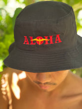 Load image into Gallery viewer, Aloha 'IWA Bucket Hat (Red+Yellow Embroidery)