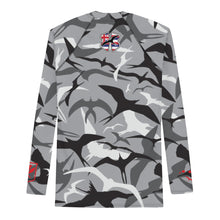 Load image into Gallery viewer, 'IWA Camo Kāne Rash Guard (Smoke)