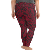 Load image into Gallery viewer, 'IWA Zebra Curvy Sista Leggings (Wine)