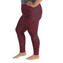 Load image into Gallery viewer, 'IWA Zebra Curvy Sista Leggings (Wine)