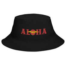 Load image into Gallery viewer, Aloha 'IWA Bucket Hat (Red+Yellow Embroidery)