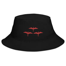 Load image into Gallery viewer, 'IWA Pūkolu Bucket Hat (Red Embroidery)