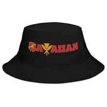 Load image into Gallery viewer, Hawaiian Bucket Hat (Red+Yellow Embroidery)