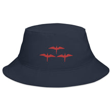 Load image into Gallery viewer, 'IWA Pūkolu Bucket Hat (Red Embroidery)