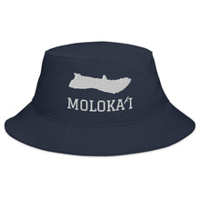 Load image into Gallery viewer, Moloka'i Bucket Hat (White Embroidery)