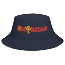 Load image into Gallery viewer, Hawaiian Bucket Hat (Red+Yellow Embroidery)