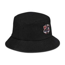 Load image into Gallery viewer, H-Flag Embroidered Denim Bucket Hat