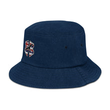 Load image into Gallery viewer, H-Flag Embroidered Denim Bucket Hat