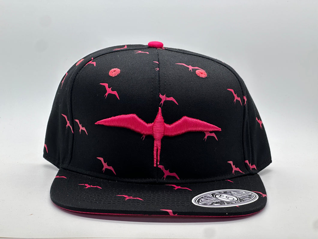 'IWA Pinks Snapback (Pink Embroidery)