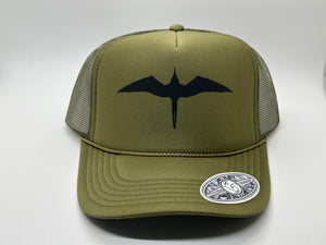 'IWA Bird Trucker (Olive Green+Black Bird)