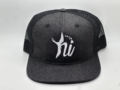 Hi Isles Black Denim Snapback (White Embroidery)