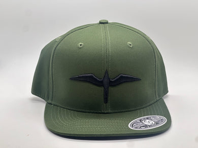 'IWA Olive Snapback (Black Embroidery)