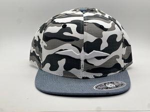 'IWA Snow Camo Snapback (White Embroidery)