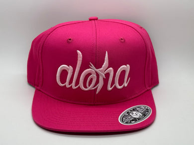 Aloha Pink Snapback (Lt Pink Embroidery)