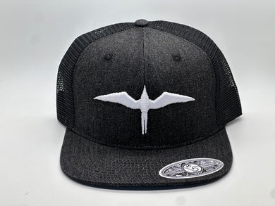 'IWA Black Denim w/ Black Mesh Snapback (White Embroidery)