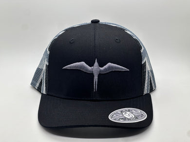 'IWA Black w/ Hwn Flag Mesh Snapback (Gray Embroidery)