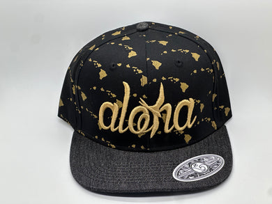 Aloha Golden Isles Snapback (Gold Embroidery)