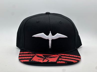 'IWA Kahili Black/Red Snapback (White Embroidery)