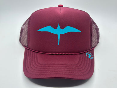 'IWA Bird Trucker (Wine+Teal Bird)