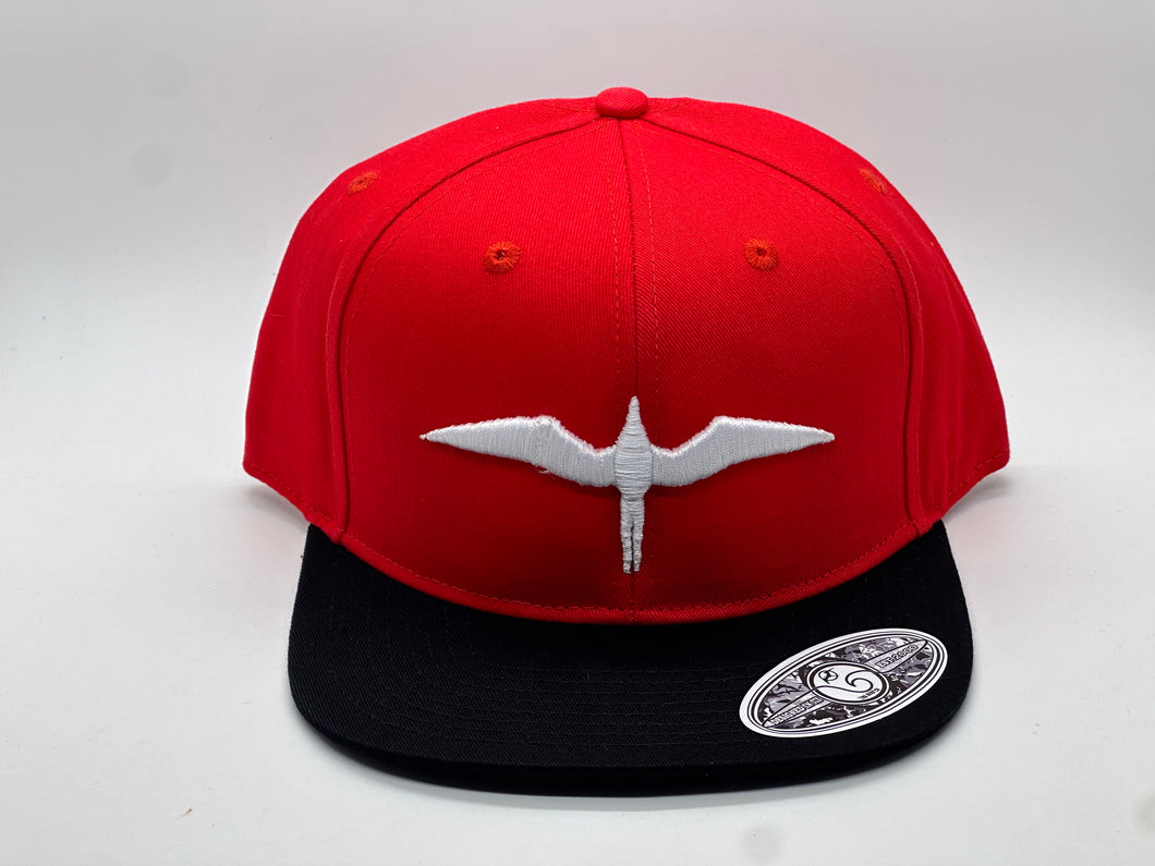 'IWA Red w/ Black Bill Snapback (White Embroidery)