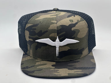 'IWA Camo Mesh Snapback (White Embroidery)